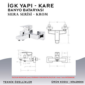 İgk Yapi – Kare Kra29004 Siera Banyo Bataryası