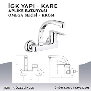İgk Yapi – Kare Kmg32005 Omega Aplike Eviye Bataryası