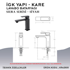 İgk Yapi – Kare Kra29011 Siera Lavabo Bataryası