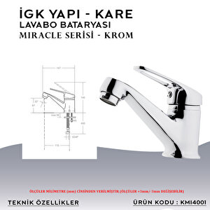 İgk Yapi – Kare Kmi4001 Miracle Lavabo Bataryası