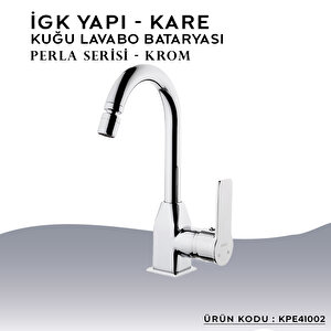 İgk Yapi – Kare Kpe41002 Perla Kuğu Lavabo Bataryası