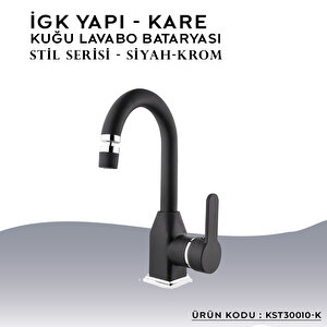 İgk Yapi – Kare Kst30010-k Stil Kuğu Lavabo Bataryası