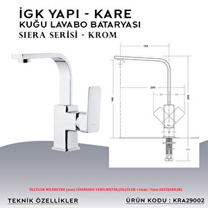 İgk Yapi – Kare Kra29002 Siera Kuğu Lavabo Bataryası