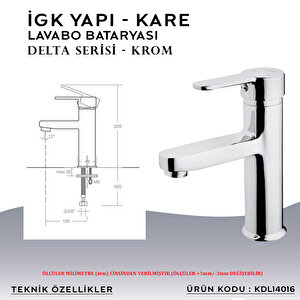 İgk Yapi – Kare Kdl14016 Delta Lavabo Bataryası