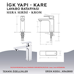 İgk Yapi – Kare Kra29001 Siera Lavabo Bataryası