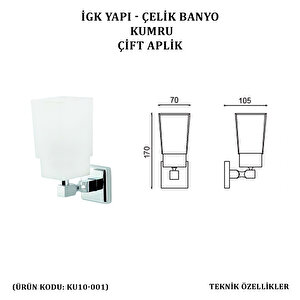 İgk Yapi - Çeli̇k Banyo Kumru Çi̇ft Apli̇k (ku10-001)