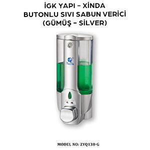 İgk Yapi – Xinda Tekli Butonlu Silver Sıvı Sabun Dispanseri (zyq138-g)