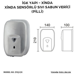 İgk Yapi – Xinda Fotoselli Pilli Sıvı Sabun Dispanseri (zyq120)