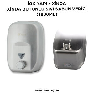 İgk Yapi – Xinda Manuel Butonlu Sıvı Sabun Verici 1800ml (zyq180)