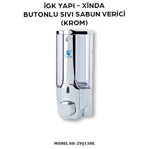 İgk Yapi – Xinda Tekli Butonlu Krom Sıvı Sabun Dispanseri (zyq138-k)