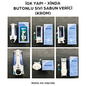 İgk Yapi – Xinda Tekli Butonlu Krom Sıvı Sabun Dispanseri (zyq138-k)