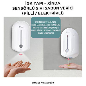 İgk Yapi – Xinda Fotoselli Pilli / Elektrikli Sıvı Sabun Dispanseri 1100ml (zyq110)