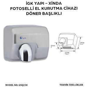 İgk Yapi – Xinda Fotoselli Döner Başlıklı El Kurutma Cihazı (gsq250)