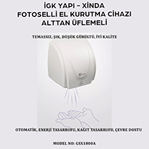 İgk Yapi – Xinda Fotoselli Alttan Üflemeli El Kurutma makinesi (gsx1800a)
