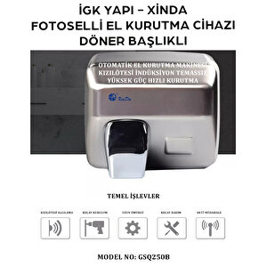 İgk Yapi – Xinda Fotoselli Döner Başlıklı El Kurutma Makinesi (gsq250b)