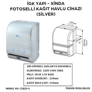 İgk Yapi – Xinda Fotoselli Silver Kağıt Havlu Makinesi (czq20-g)
