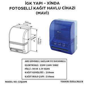 İgk Yapi – Xinda Fotoselli Mavi Kağıt Havlu Makinesi (czq20-m)