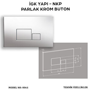 İgk Yapi - Nkp 0061 Parlak Krom Buton