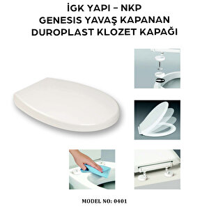 İgk Yapi - Nkp 0401 Genesis Yavaş Kapanan Duroplast Klozet Kapağı