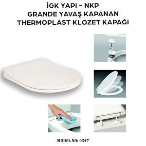 İgk Yapi - Nkp 0347 Grande Yavaş Kapanan Thermoplast Klozet Kapağı