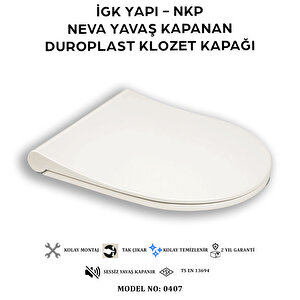 İgk Yapi - Nkp 0407 Neva Yavaş Kapanan Duroplast Klozet Kapağı