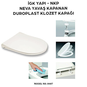 İgk Yapi - Nkp 0407 Neva Yavaş Kapanan Duroplast Klozet Kapağı