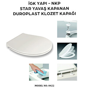 İgk Yapi - Nkp 0422 Star Yavaş Kapanan Duroplast Klozet Kapağı