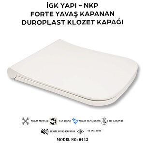 İgk Yapi - Nkp 0412 Forte Yavaş Kapanan Duroplast Klozet Kapağı