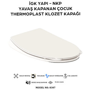 İgk Yapi - Nkp 0307 Çocuk Yavaş Kapanan Thermoplast Klozet Kapağı