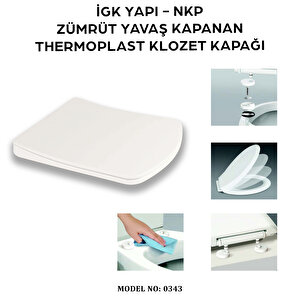 İgk Yapi - Nkp 0343 Zümrüt Yavaş Kapanan Thermoplast Klozet Kapağı