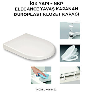 İgk Yapi - Nkp 0402 Elegance Yavaş Kapanan Duroplast Klozet Kapağı