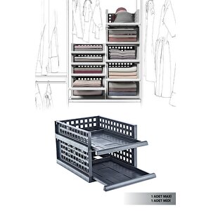 Akıllı Raf Maxi-midi Set Antrasit