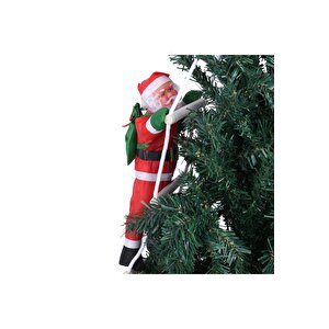 58 Cm Merdi̇vene Tirmanan Noel Baba Büyük Boy Yilbaşi Çam Ağaci Süsleri̇ Yilbaşi Süsü Vi̇tri̇n Süsleri̇