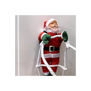 70 Cm 2li̇ Merdi̇vene Tirmanan Noel Baba Yilbaşi Süsü Yilbaşi Çam Ağaci Süsleri̇ Vi̇tri̇n Noel Süsleri̇