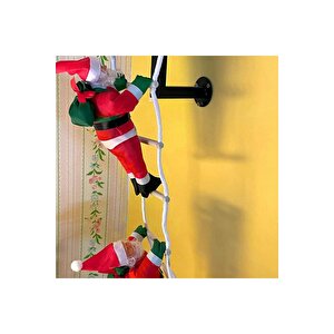 87 Cm 2li̇ Merdi̇vene Tirmanan Noel Baba Yilbaşi Süsü Vi̇tri̇n Noel Süsleri̇ Yilbaşi Çam Ağaci Süsleri̇