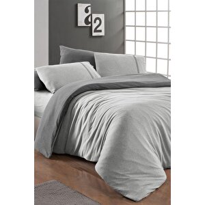 Medulas Açık Gri %50 Pamuk %50 Modal Çift Kişilik 160*200 Cm Fitted Çarşaf