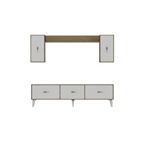 Zeusdh 180 Cm Tv Üni̇tesi̇ Takimi Safi̇rmeşe Beyaz