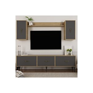 Zeusdh 180 Cm Tv Üni̇tesi̇ Takimi Safi̇rmeşe Antrasi̇t