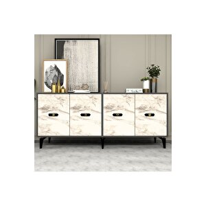 Flydh 180 Cm Şömi̇neli̇(b) Tv Üni̇tesi̇, Konsol(kx180) Ve Orta Sehpa Salon Takimi Antrasi̇t Efesmermer