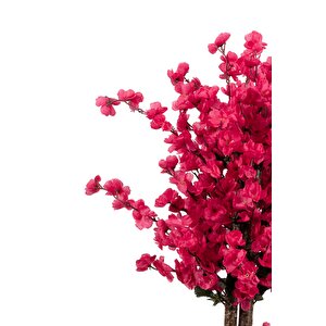 Beyaz Renkli̇ Saksida Sonbahar Renkli̇ 100 Cm Yapay Japon Bahardali Ağaci Nar Çiçeği