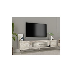 Dekolp3dh Tv Sehpasi Efesmermer Gümüş