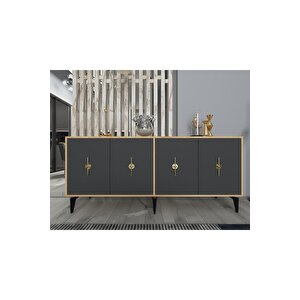 Fi̇goradh (kx) 180 Cm Konsol Safi̇rmeşe Antrasi̇t