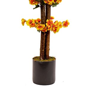 Beyaz Renkli̇ Saksida Sonbahar Renkli̇ 100 Cm Yapay Japon Bahardali Ağaci