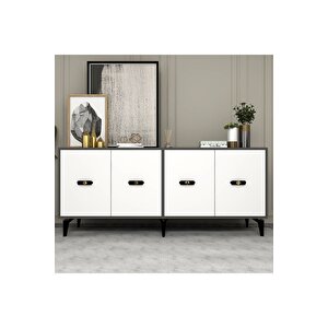 Flydh (kx) 180 Cm Konsol Antrasi̇t Beyaz
