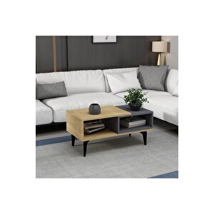 Hiradh 180 Cm Tv Ünitesi, Konsol(kx180) Ve Orta Sehpa Salon Takımı Safirmeşe Antrasit