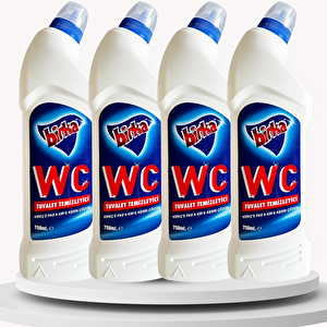Wc Tuvalet Ve Pisuvar Temizleyici 4 Adet X 750 Ml - Güçlü Pas Ve Kireç Çözücü, Tuvalet Hijyeninde Üstün Performans