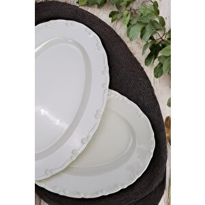 Liana 2’li 30 Cm Porselen Kayık Tabak Krem Tl4012321 C320.225