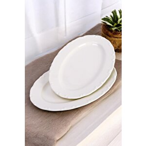 Liana 2’li 30 Cm Porselen Kayık Tabak Krem Tl4012321 C320.225