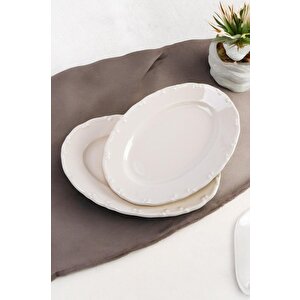 Liana 2’li 20 Cm Porselen Kayık Tabak Krem Tl4012307 C320.225