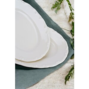 Liana 2’li 20 Cm Porselen Kayık Tabak Krem Tl4012307 C320.225